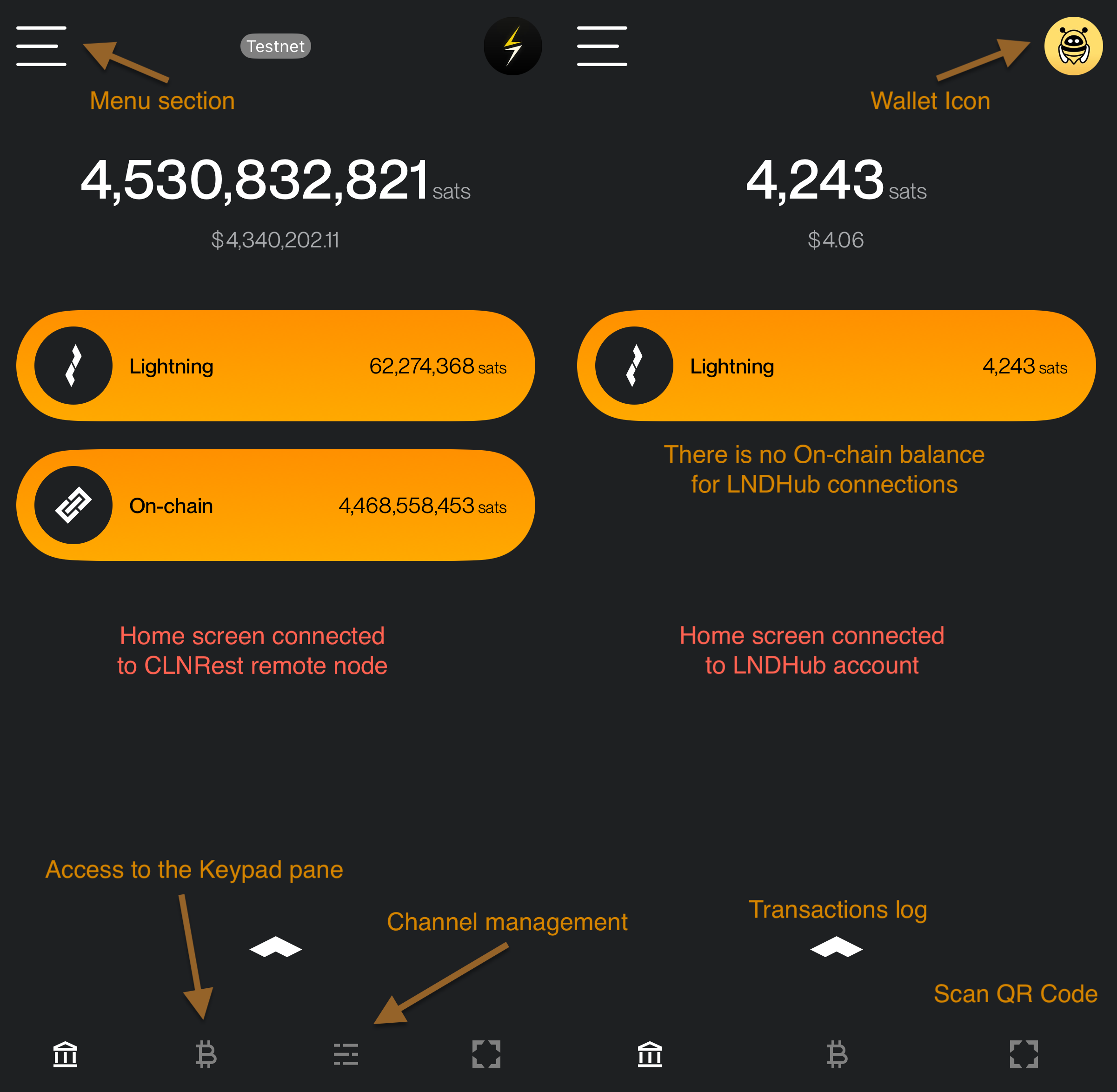 ZEUS Home Screen examples
